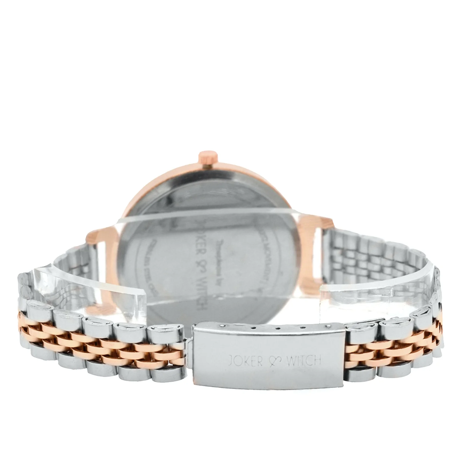 Agnes Grey Large Dial Dual Tone Linked Chain Strap Women's Watch - Image 4