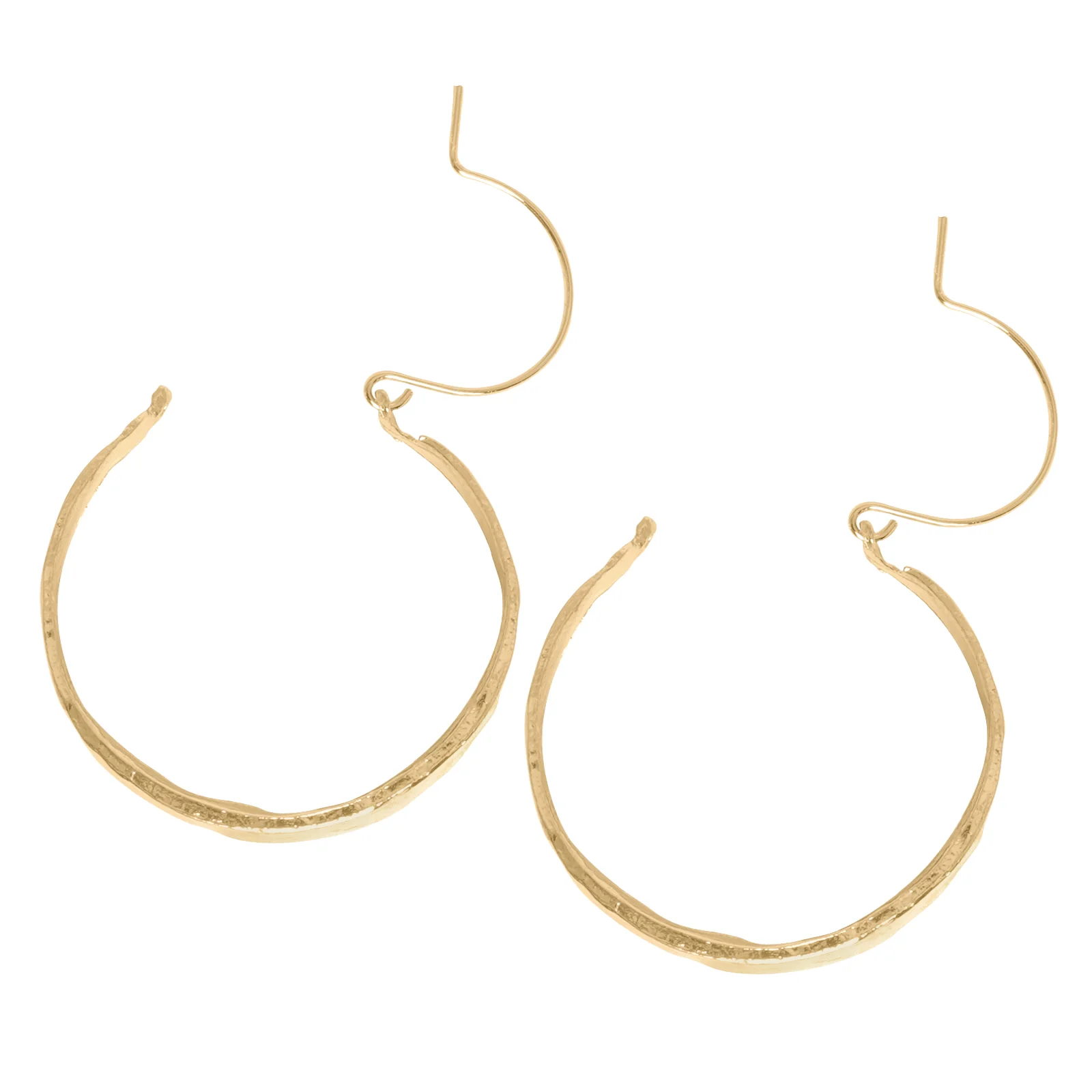 Hammered Gold Bold Hoops - Image 7