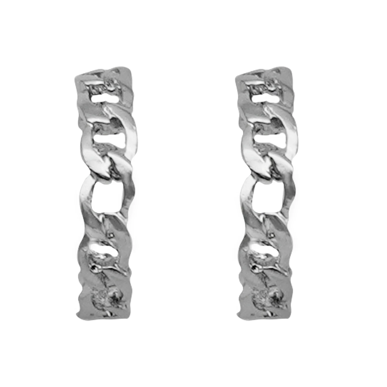 Hint Chain Link Silver Hoop - Image 6