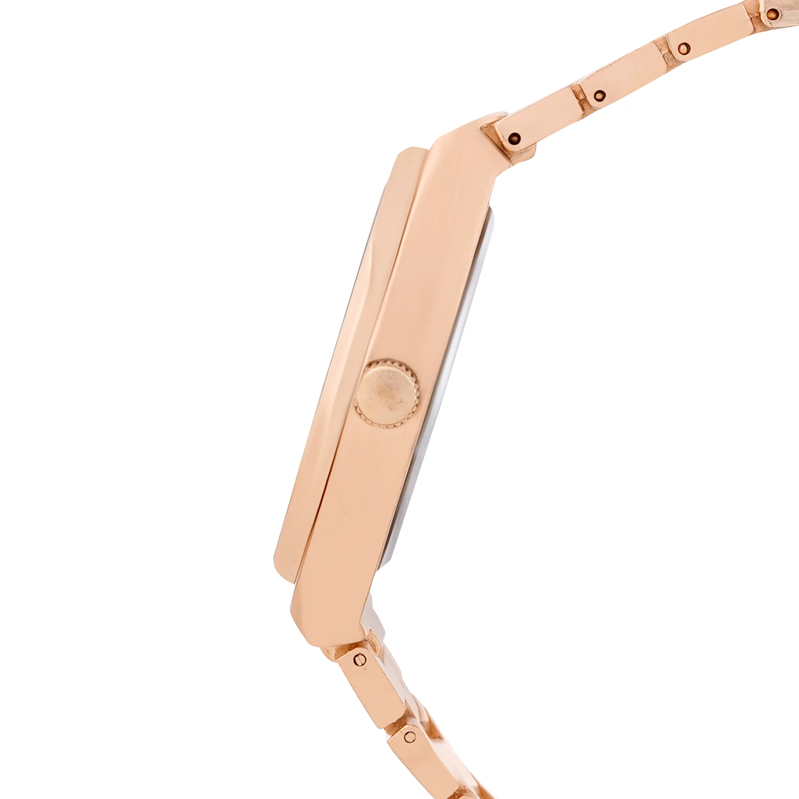Pegasus Black Large Rhinestone Dial Rose Gold Linked Chain Strap Women's Watch - Image 4